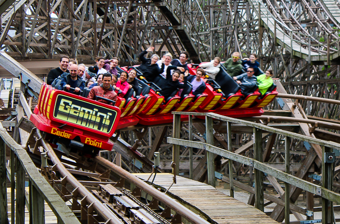 The Gemini roller coaster at Cedar Point, Sandusky, Ohio