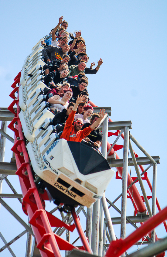 The Magnum XL-200 roller coaster at Cedar Point, Sandusky, Ohio