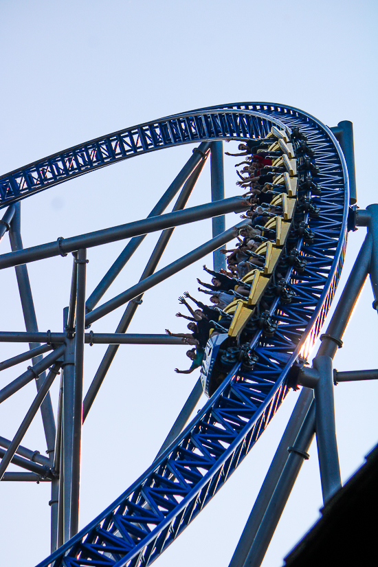 The Millennium Force roller coaster at Cedar Point, Sandusky, Ohio