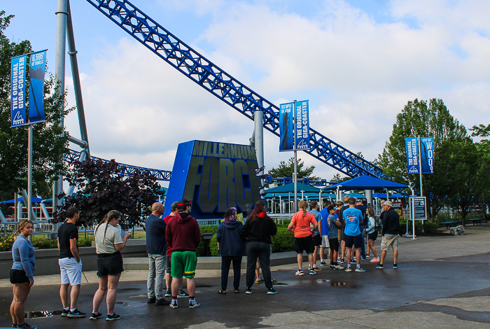 The Millennium Force roller coaster at Cedar Point, Sandusky, Ohio