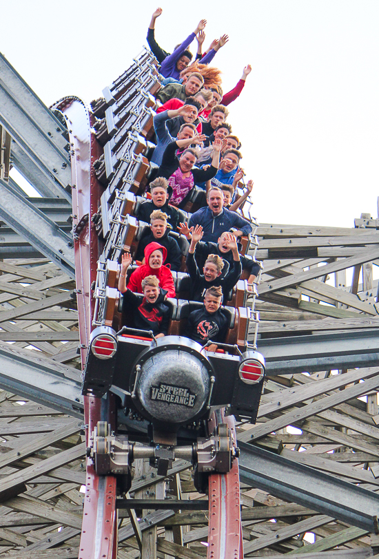 The Steel Vengance Roller coaster at Cedar Point, Sandusky, Ohio