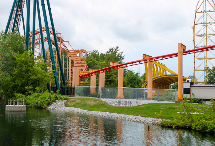 The Top Thrill Dragster rollercoaster at Cedar Point, Sandusky, Ohio