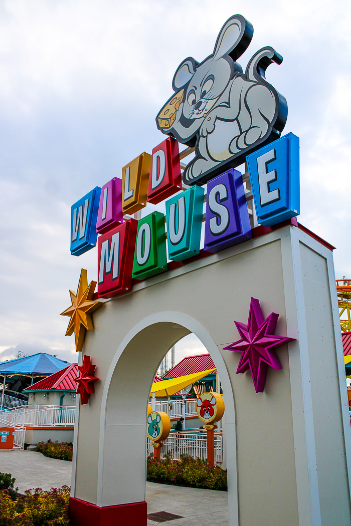 The Wild Mouse roller coaster at Cedar Point, Sandusky, Ohio