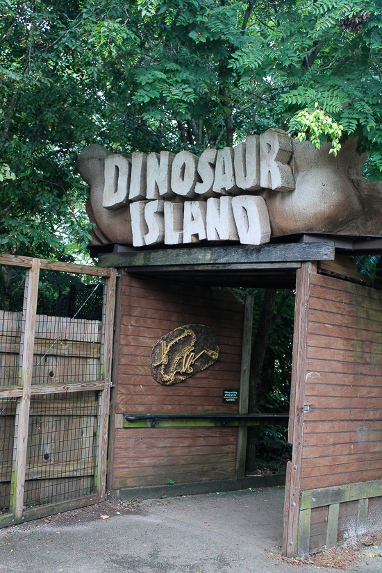 The Dinosaur Island boat ride at the Columbus Zoo & Aquarium, Powell, Ohio