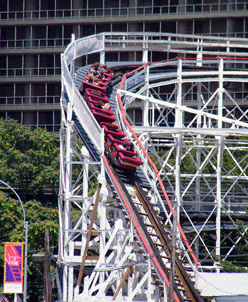 The Coney Island Cyclone at Coney Island, Brooklyn, New York