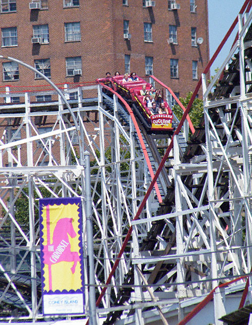 The Coney Island Cyclone at Coney Island, Brooklyn, New York