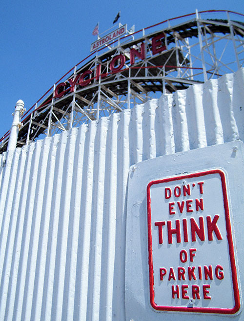 The Coney Island Cyclone at Coney Island, Brooklyn, New York