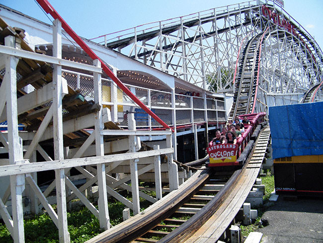 The Coney Island Cyclone at Coney Island, Brooklyn, New York