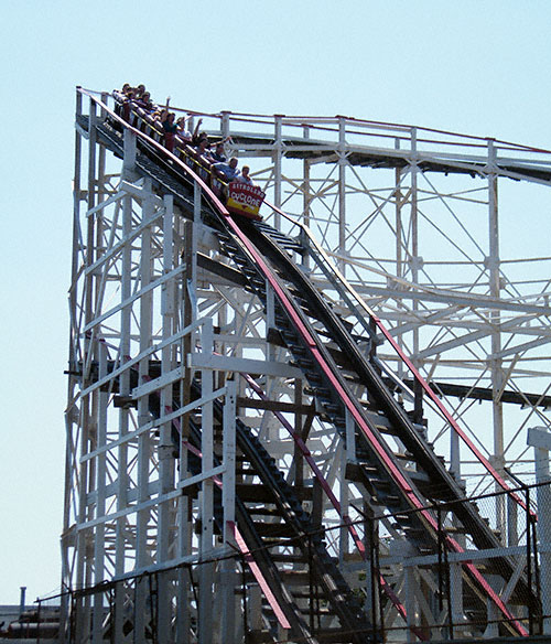 The Coney Island Cyclone at Coney Island, Brooklyn, New York