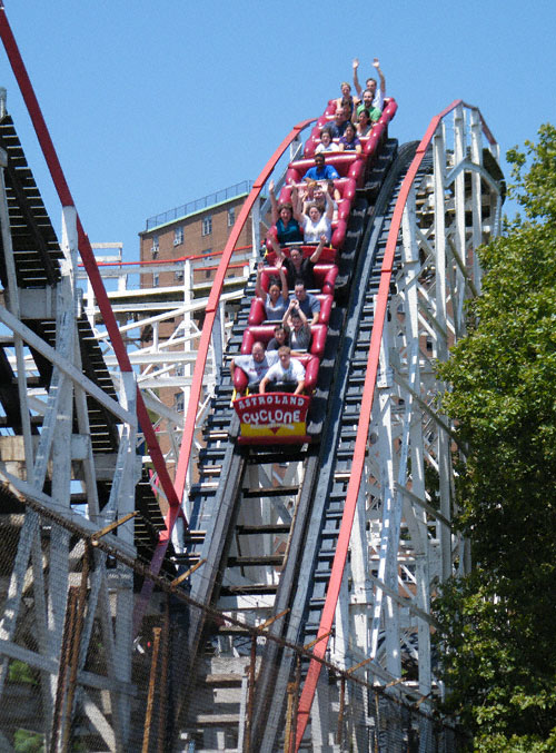 The Coney Island Cyclone at Coney Island, Brooklyn, New York