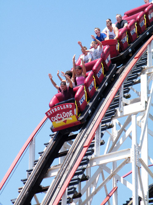 The Coney Island Cyclone at Coney Island, Brooklyn, New York