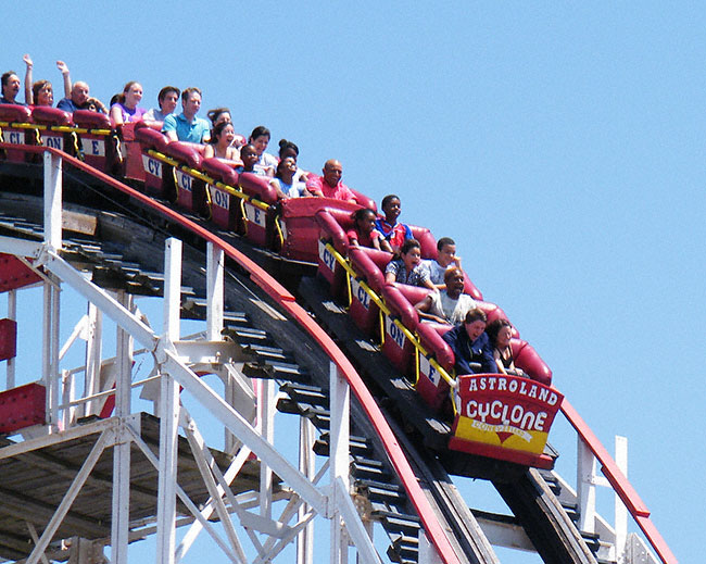 The Coney Island Cyclone at Coney Island, Brooklyn, New York