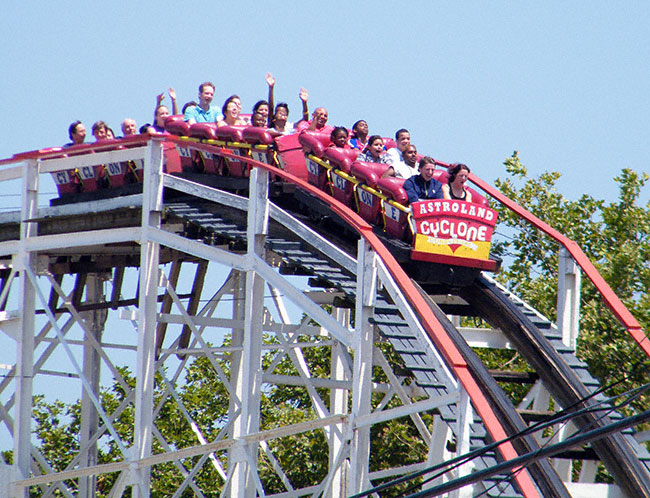 The Coney Island Cyclone at Coney Island, Brooklyn, New York