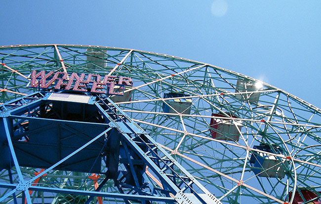 Deno's Wonder Wheel Park at Coney Island, Brooklyn, New York