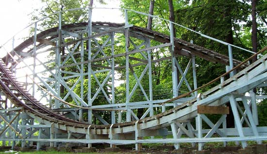 The Blue Streak Rollercoaster At Conneaut Lake Park, Conneaut Lake Pennsylvania