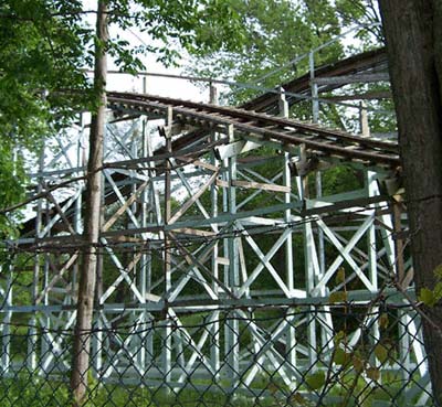 The Blue Streak Rollercoaster At Conneaut Lake Park, Conneaut Lake Pennsylvania