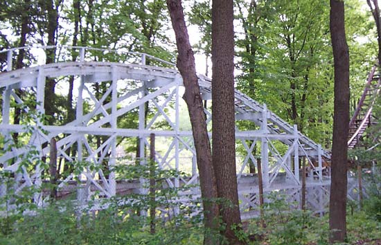 The Blue Streak Rollercoaster At Conneaut Lake Park, Conneaut Lake Pennsylvania