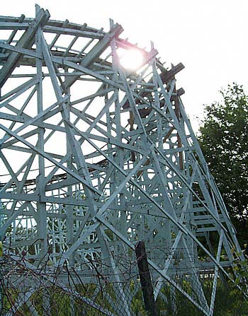 The Blue Streak Rollercoaster At Conneaut Lake Park, Conneaut Lake Pennsylvania