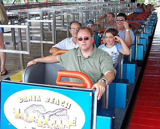 Paul Drabek on the Dania Beach Hurricane Roller Coaster @ Boomers Dania Beach, Florida