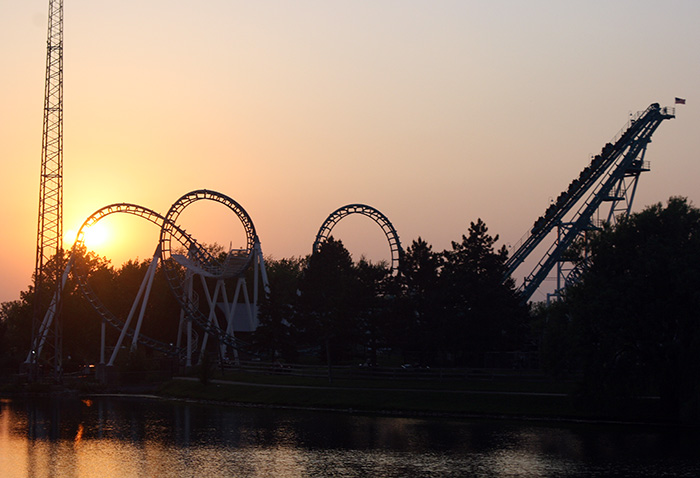 Thg Boomerand Coaster at Darien Lake Theme Park, Corfu, New York