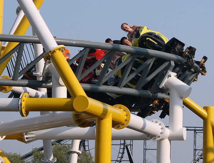 The OCC Motocoaster Roller Coaster at Darien Lake Theme Park, Corfu, New York