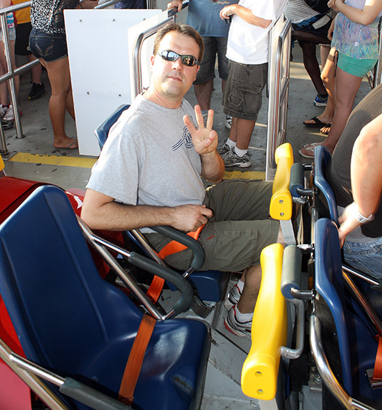 The Ride of Steel Roller Coaster at Darien Lake Theme Park, Corfu, New York