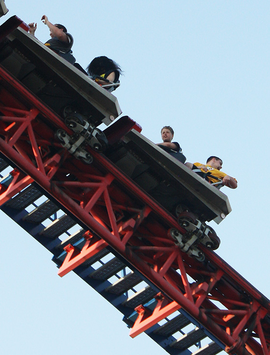 The Ride of Steel Roller Coaster at Darien Lake Theme Park, Corfu, New York