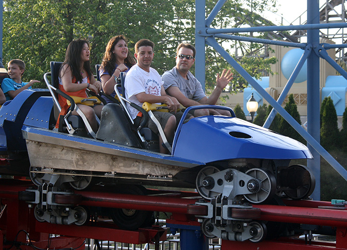 The Ride of Steel Roller Coaster at Darien Lake Theme Park, Corfu, New York