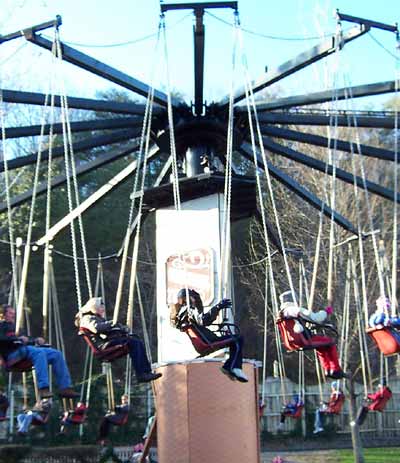 The Swimgamagig swing ride at Dollywood, Pigeon Forge, Tennessee