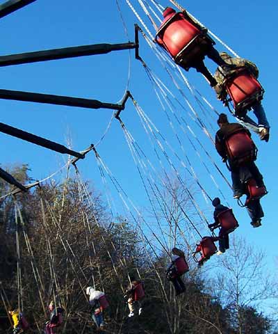 The Swimgamagig swing ride at Dollywood, Pigeon Forge, Tennessee