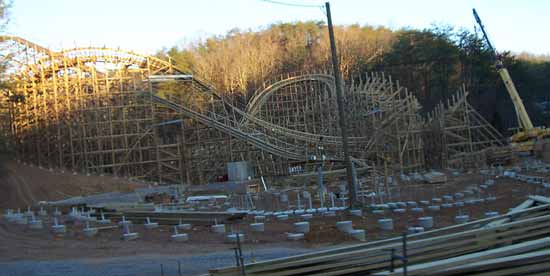 Thunderhead Rollercoaster Under Construction at Dollywood, Pigeon Forge, Tennessee