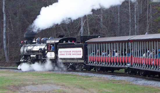 Heading Along In The Dollywood Express Train Ride!