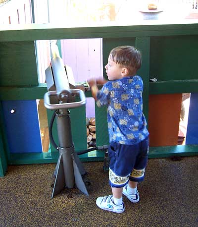 Bond playing in Bull Frog Creek Play Area at Dollywood, Pigeon Forge Tennessee