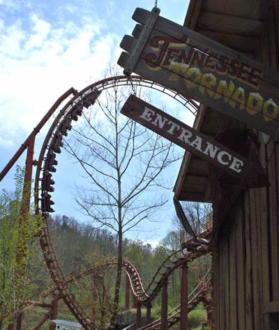 The Tennessee Tornado Rollercoaster at Dollywood, Pigeon Forge, TN