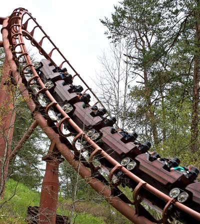 The Tennessee Tornado Rollercoaster at Dollywood, Pigeon Forge, TN