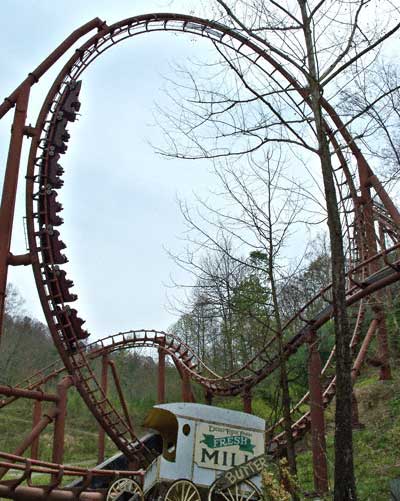 The Tennessee Tornado Rollercoaster at Dollywood, Pigeon Forge, TN