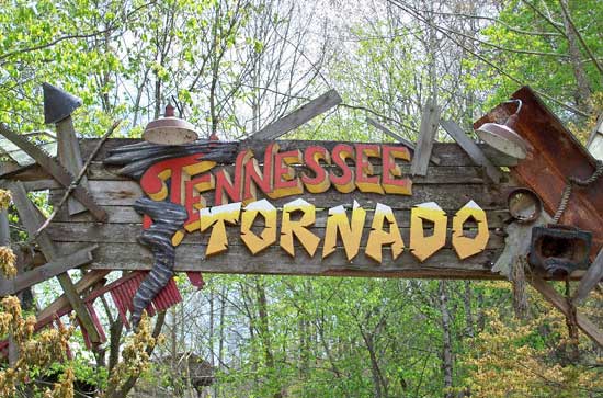 The Tennessee Tornado Rollercoaster at Dollywood, Pigeon Forge, TN