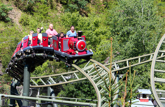 The Firechaser Express rollercoaster at Dollywood Theme Park, Pigeon Forge, Tennessee