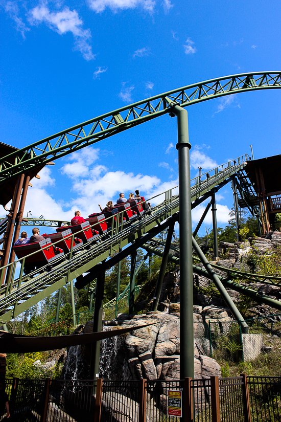 The Firechaser Express rollercoaster at Dollywood Theme Park, Pigeon Forge, Tennessee