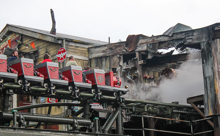 The Firechaser Express rollercoaster at Dollywood Theme Park, Pigeon Forge, Tennessee