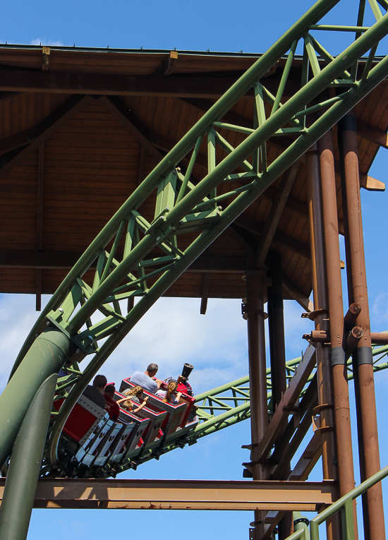 The Firechaser Express rollercoaster at Dollywood Theme Park, Pigeon Forge, Tennessee