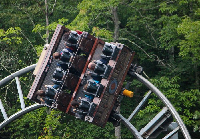 TheMystery Mine rollercoaster at Dollywood Theme Park, Pigeon Forge, Tennessee