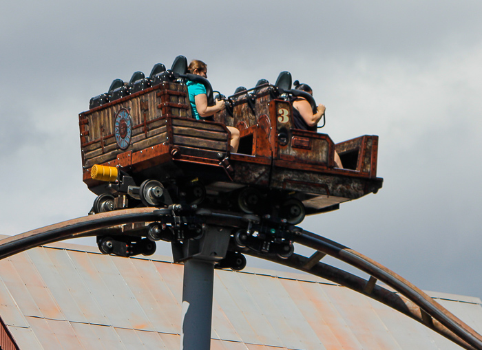 The Mystery Mine rollercoaster at Dollywood Theme Park, Pigeon Forge, Tennessee