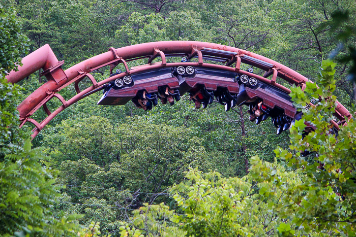 The Tennessee Tornado rollercoaster at Dollywood Theme Park, Pigeon Forge, Tennessee