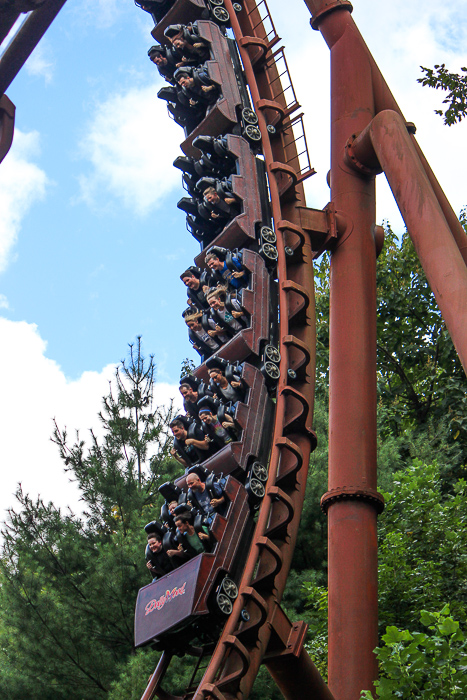 The Tennessee Tornado rollercoaster at Dollywood Theme Park, Pigeon Forge, Tennessee