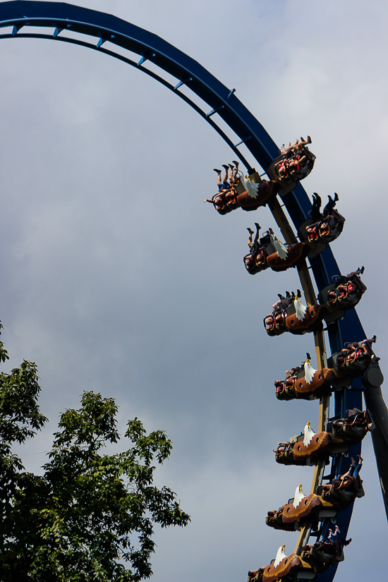 The Wild Eagle rollercoaster at Dollywood Theme Park, Pigeon Forge, Tennessee