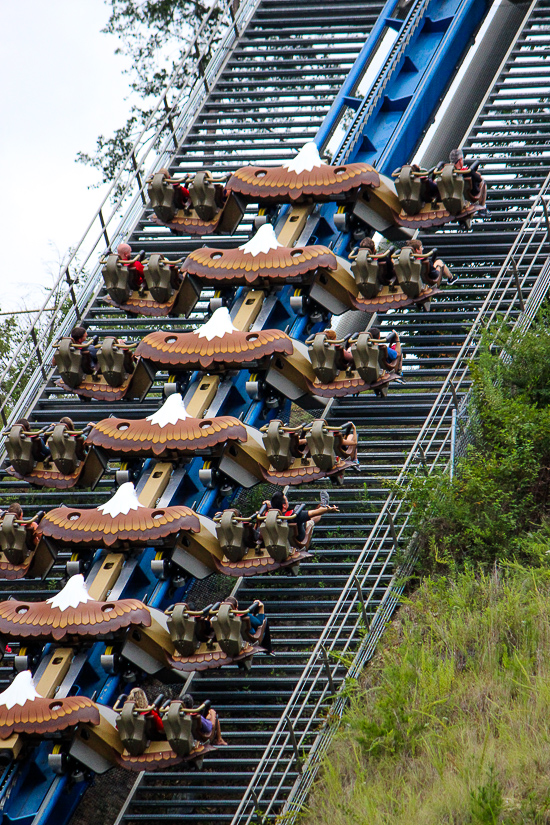 The Wild Eagle rollercoaster at Dollywood Theme Park, Pigeon Forge, Tennessee