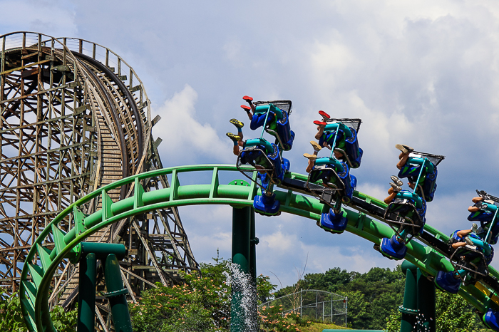 The Dragonflyer Rollercoaster at Dollywood Theme Park, Pigeon Forge, Tennessee
