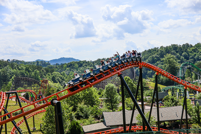 The Big Bear Mountain rollercoaster at Dollywood Theme Park, Pigeon Forge, Tennessee