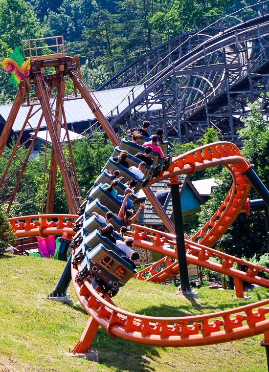 The Big Bear Mountain rollercoaster at Dollywood Theme Park, Pigeon Forge, Tennessee